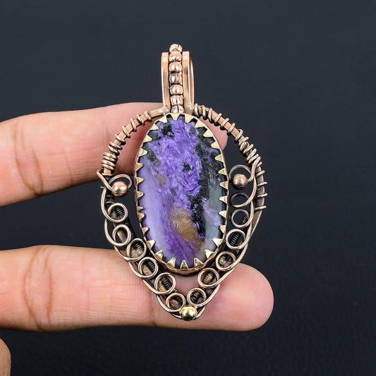 Purple Charoite Gemstone Pendant