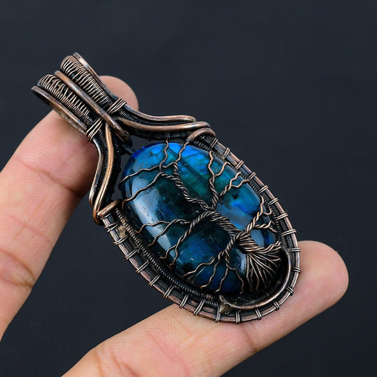 Blue Labradorite Gemstone Pendant