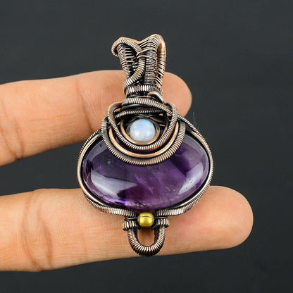 Purple Amethyst Gemstone Pendant