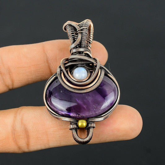 Purple Amethyst Gemstone Pendant