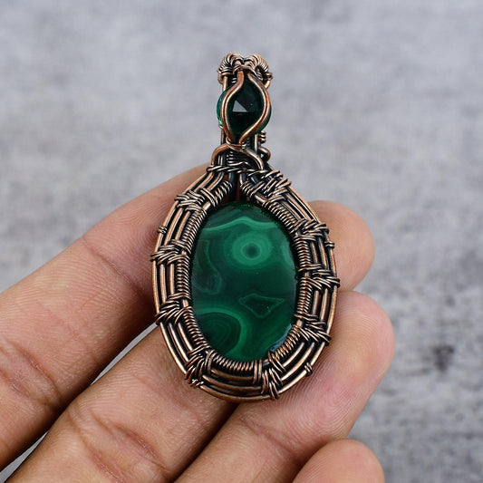 Green Malachite Gemstone Pendant