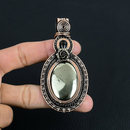 Gold Pyrite Gemstone Pendant