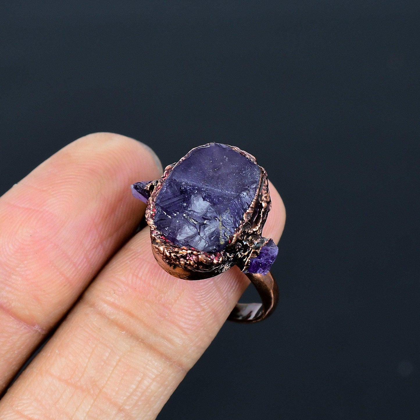 Purple Amethyst Gemstone Ring