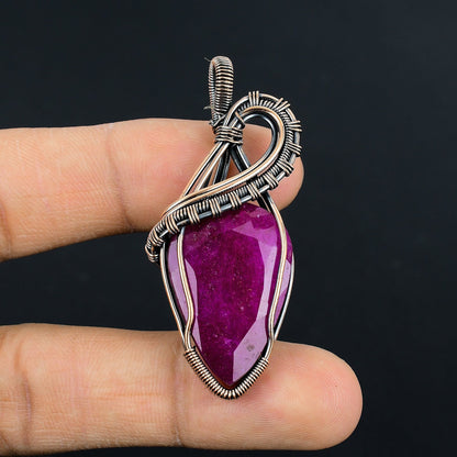 Red Kashmir Ruby Gemstone Pendant