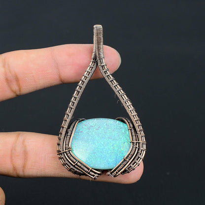 Multicolor Australian Triplet Opal Gemstone Pendant