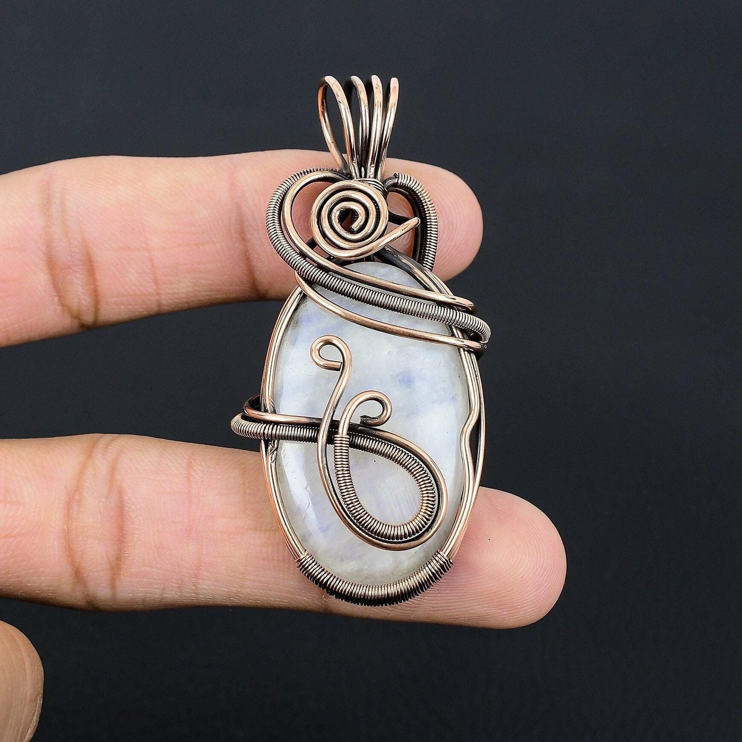 Rainbow Moonstone Gemstone Pendant