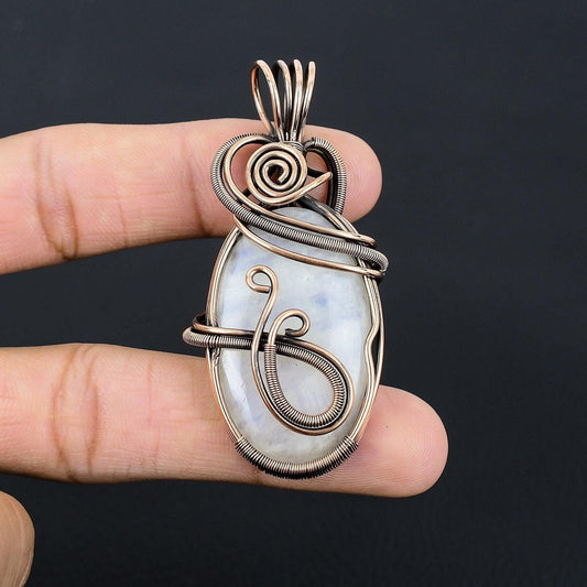 Rainbow Moonstone Gemstone Pendant