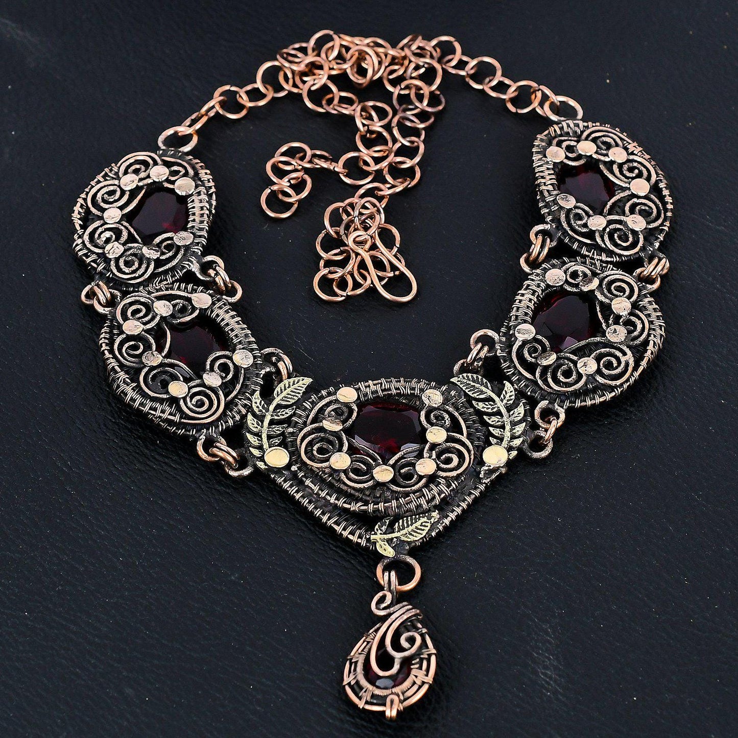 Red Garnet Gemstone Necklace