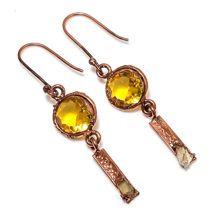 Golden Citrine Gemstone Earrings