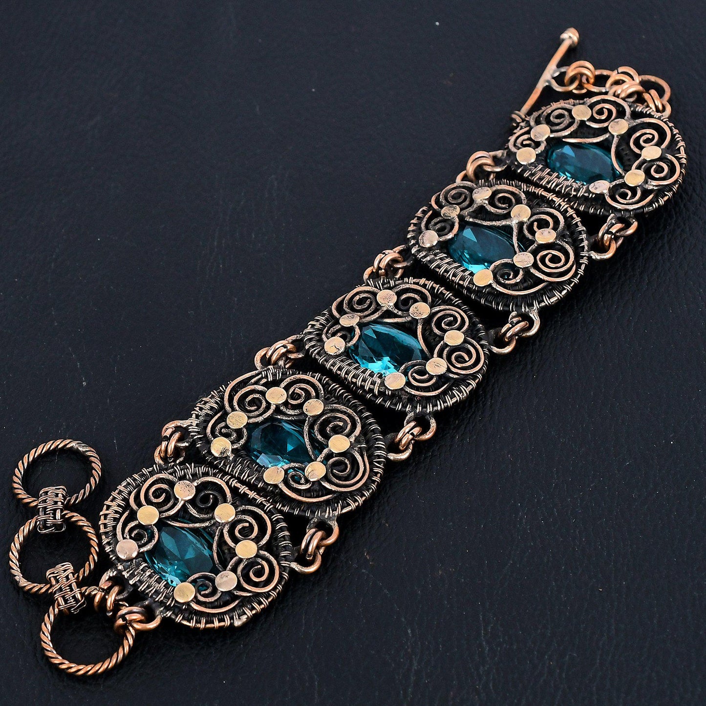 Blue Topaz Gemstone Bracelet