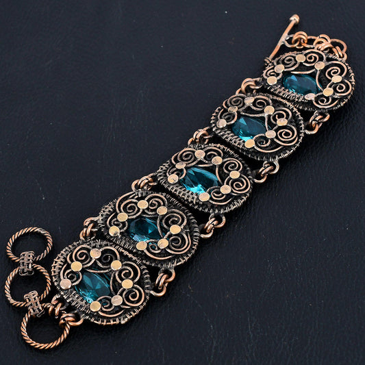 Blue Topaz Gemstone Bracelet