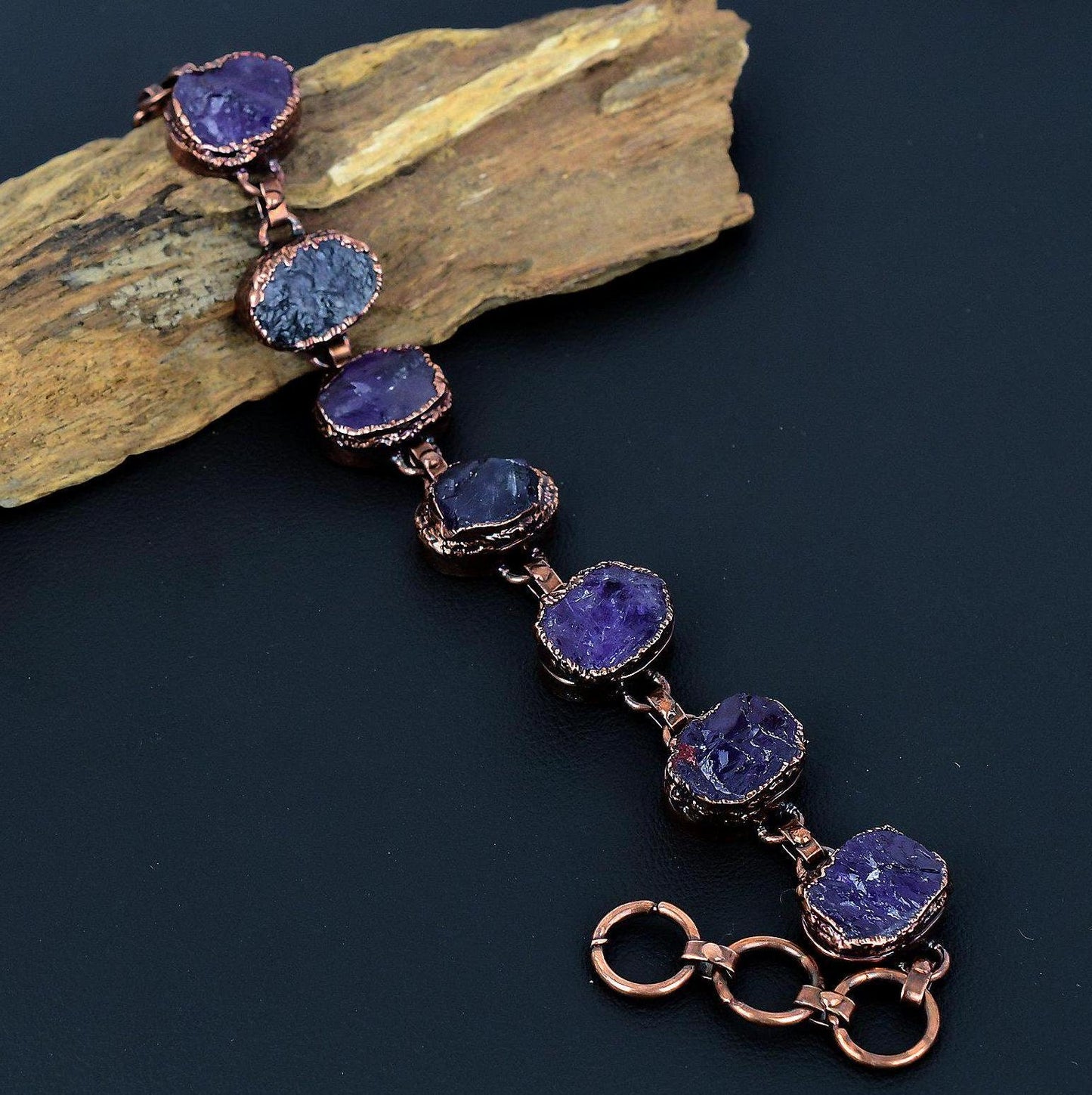 Purple Amethyst Gemstone Bracelet