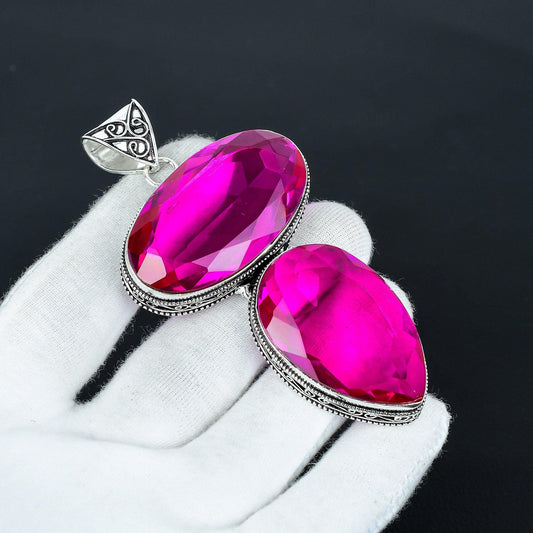Pink Mystic Topaz Gemstone Pendant