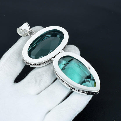 Blue Aquamarine Gemstone Pendant