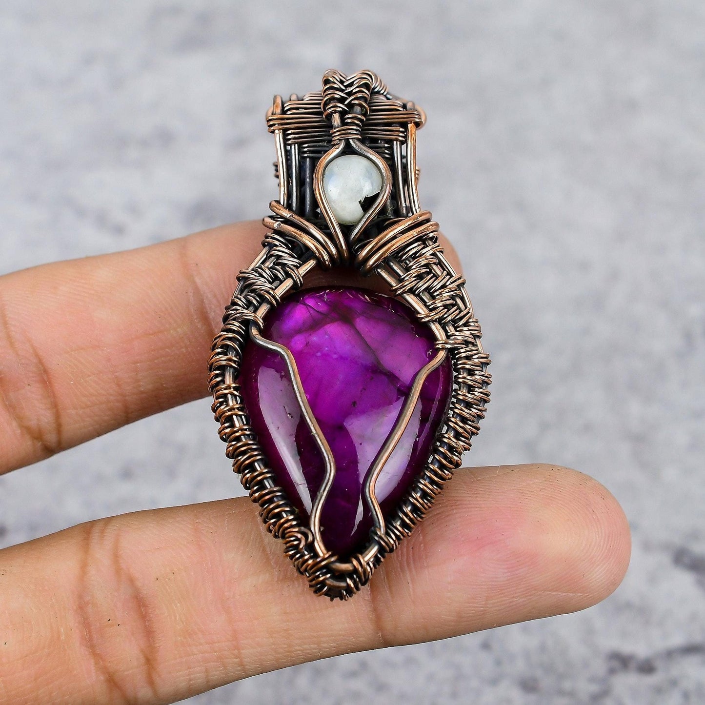 Purple Labradorite Gemstone Pendant
