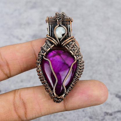 Purple Labradorite Gemstone Pendant