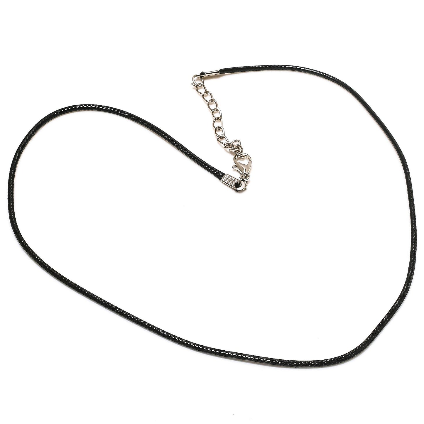 Black Adjustable Leather Pendant Cord