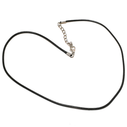 Black Adjustable Leather Pendant Cord