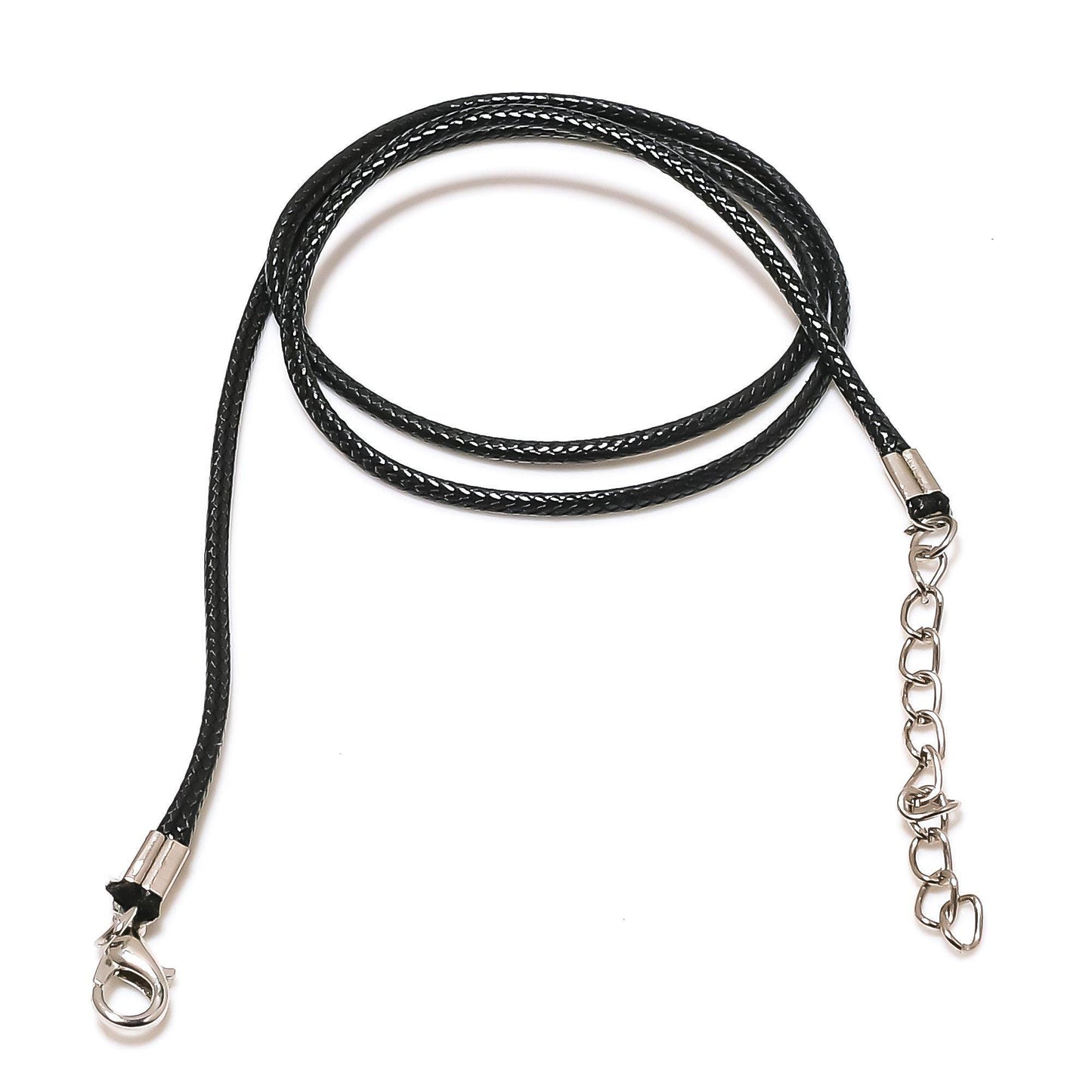 Black Adjustable Leather Pendant Cord