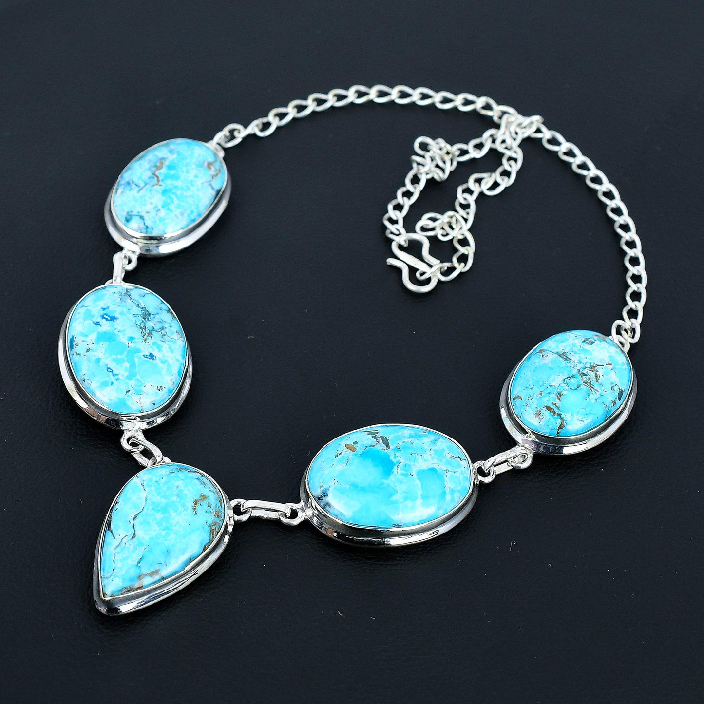 Turquoise Gemstone Sterling Silver Necklace