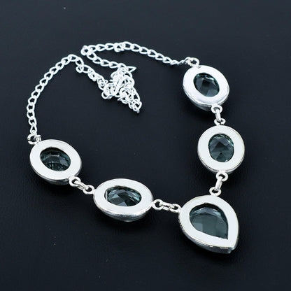 Blue Aquamarine Gemstone Necklace