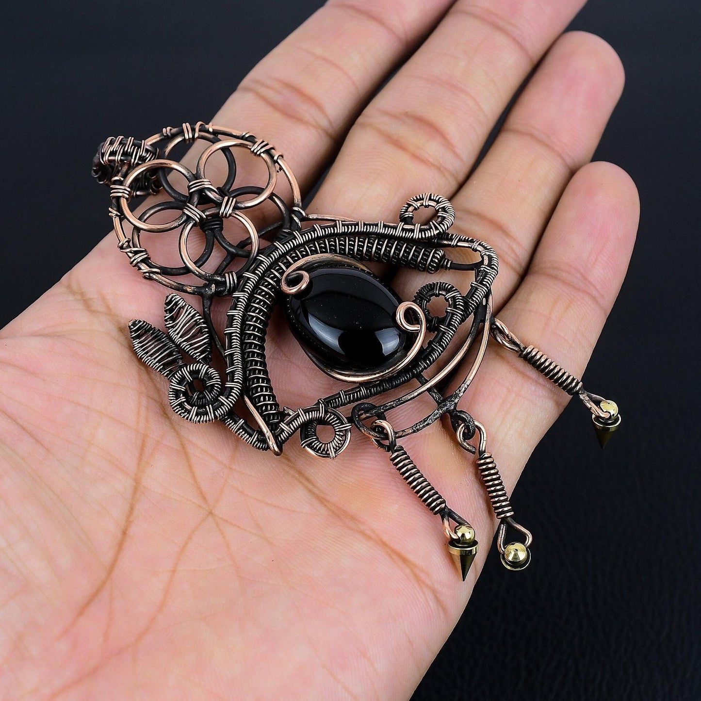 Black Onyx Gemstone Pendant