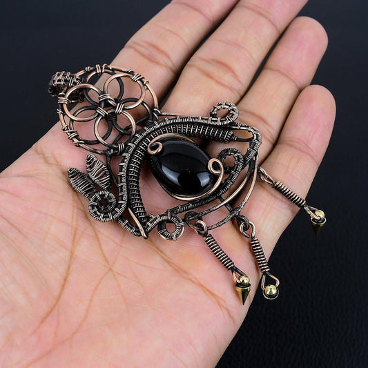Black Onyx Gemstone Pendant