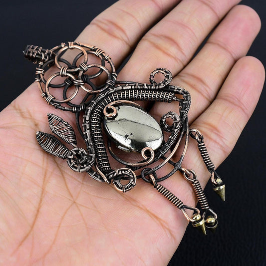 Golden Pyrite Gemstone Pendant