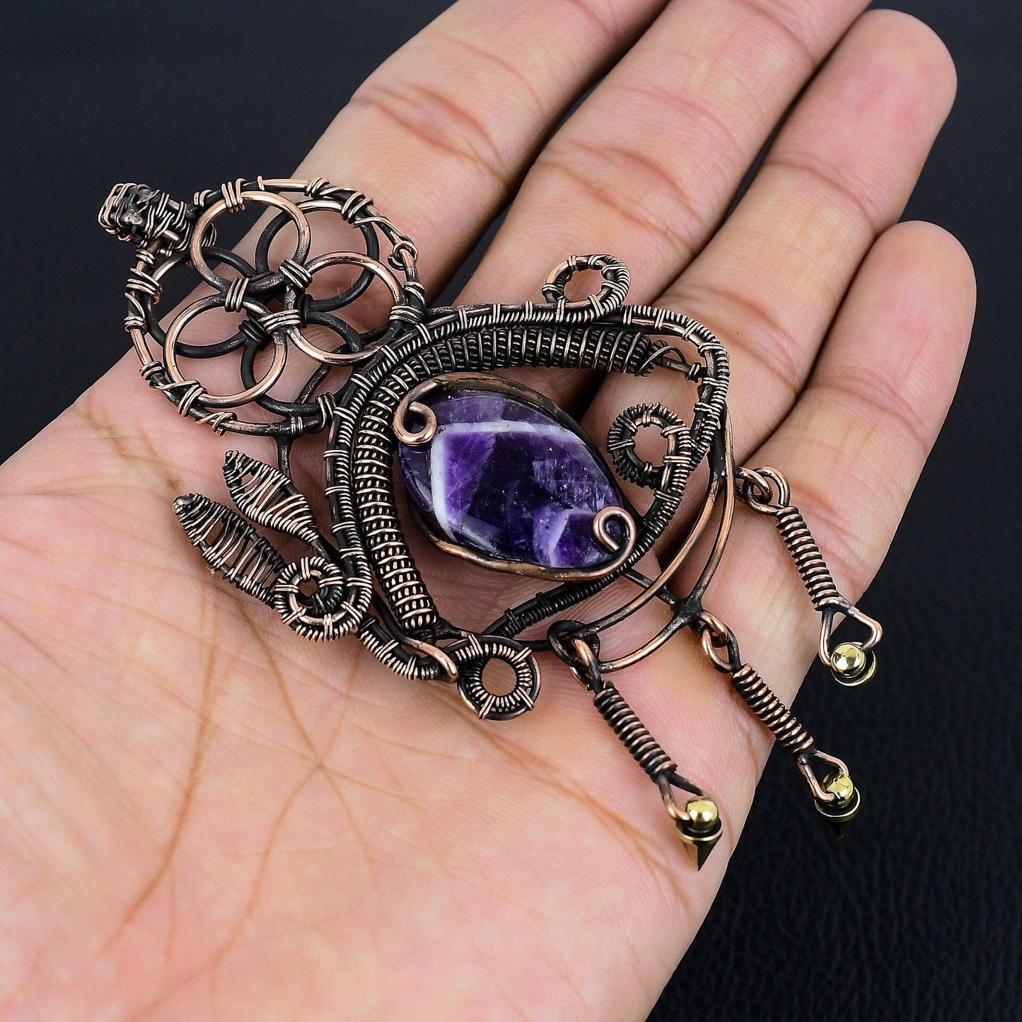Purple Amethyst Gemstone Pendant