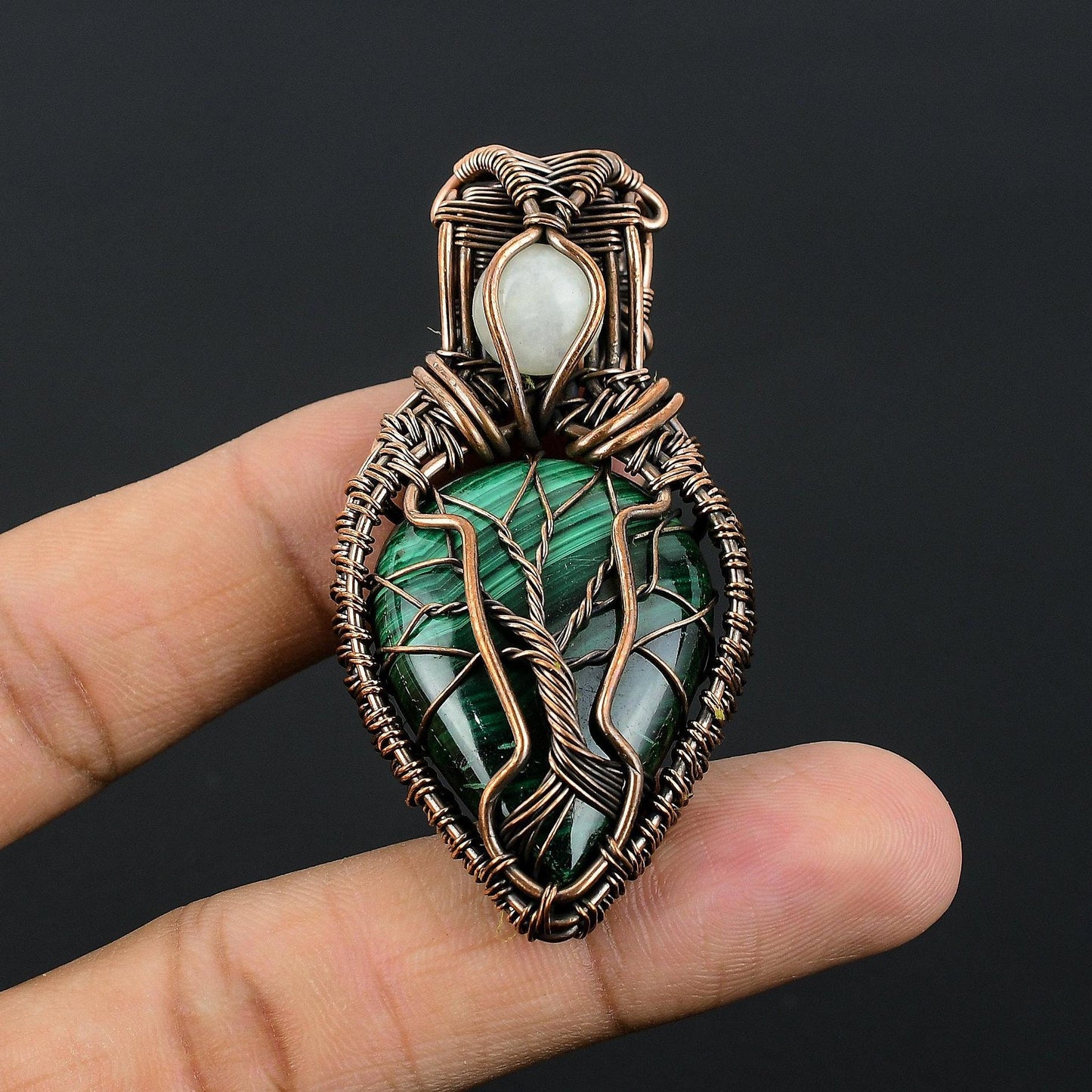 Green Malachite Gemstone Pendant
