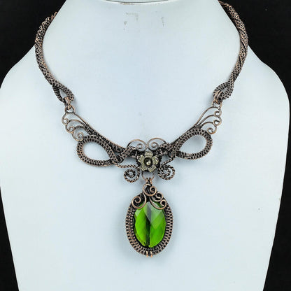 Green Peridot Gemstone Necklace