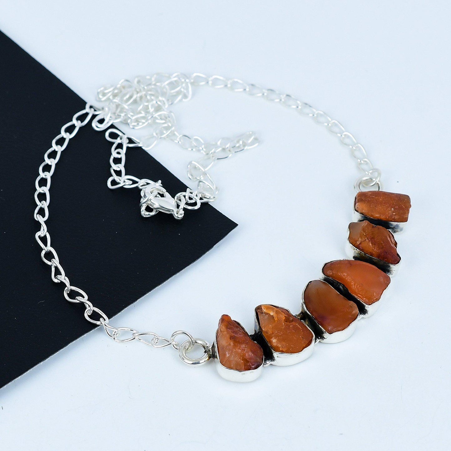 Orange Carnelian Gemstone Necklace