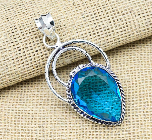 Blue Topaz Gemstone Pendant