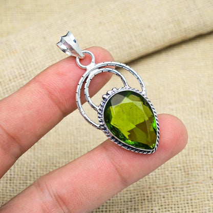 Green Peridot Gemstone Pendant