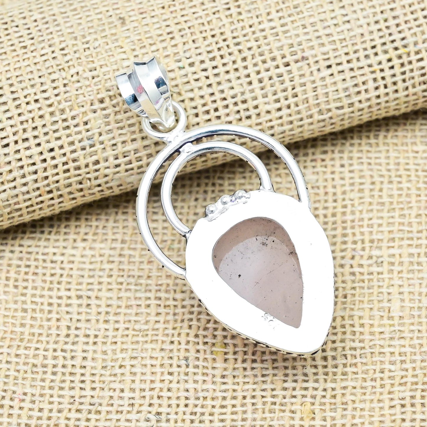 Rose Quartz Sterling Silver Pendant