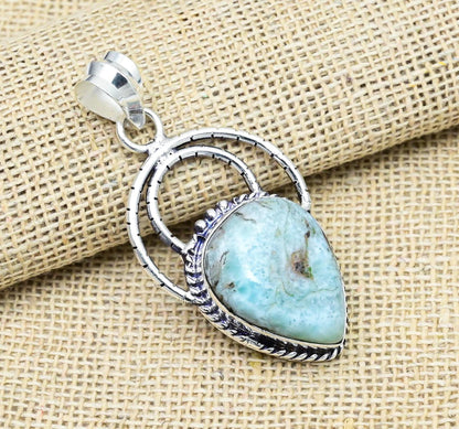 Larimar Blue Gemstone Pendant