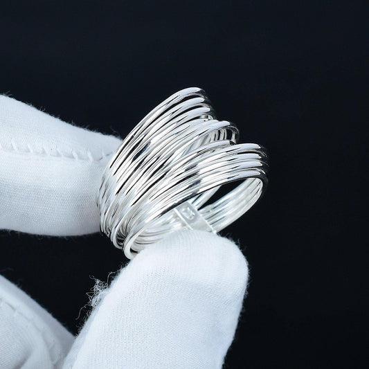 925 Sterling Silver Boho Spinner Ring