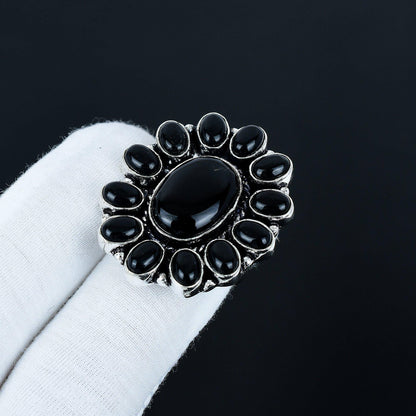 Black Onyx Gemstone Ring