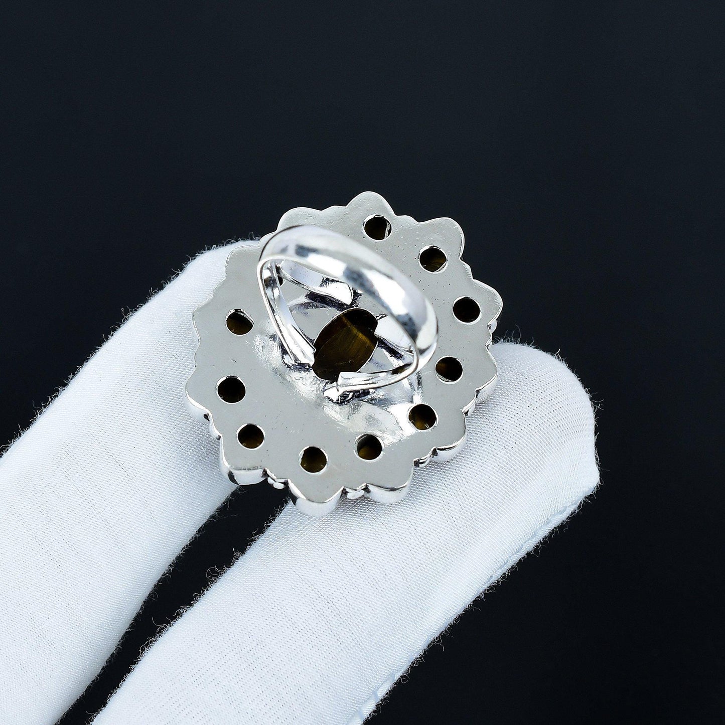 Golden Brown Tiger Eye Gemstone Ring