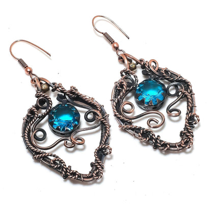 Blue Topaz Gemstone Earrings