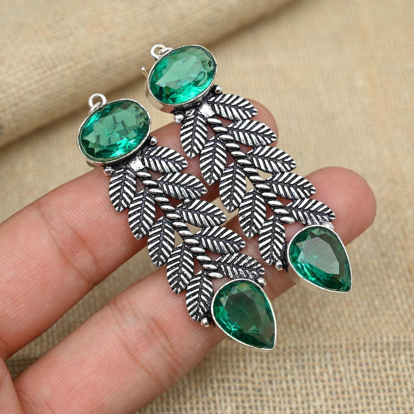 Blue Indicolite Sterling Silver Earrings