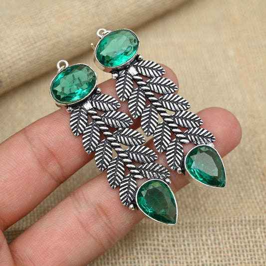 Blue Indicolite Sterling Silver Earrings