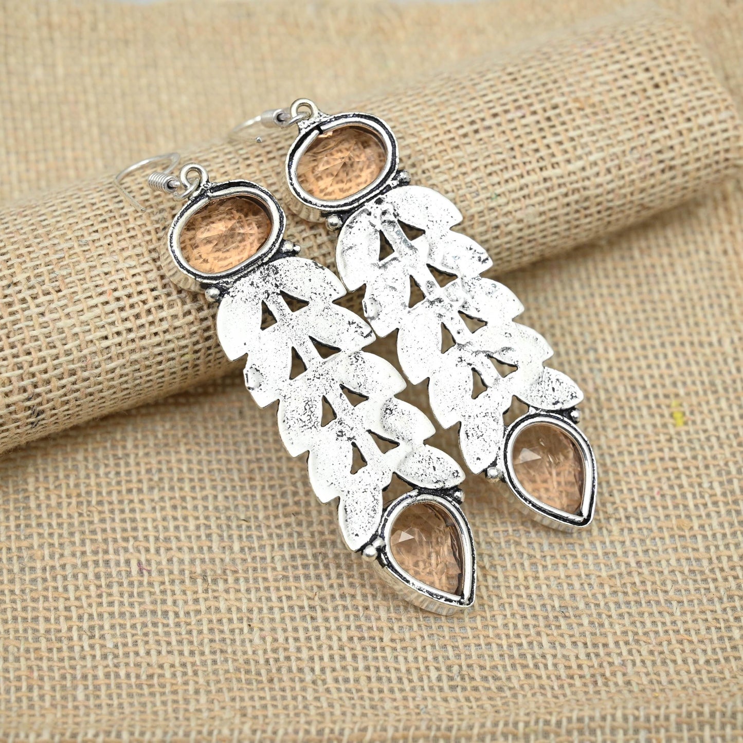 Pink Morganite Sterling Silver Earrings