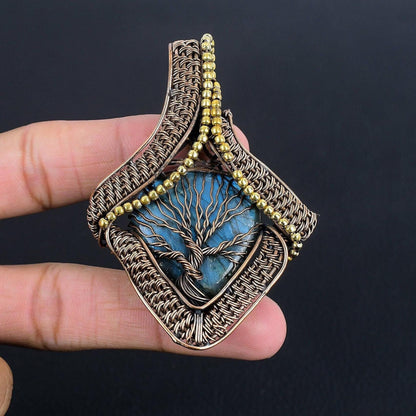 Blue Labradorite Gemstone Pendant