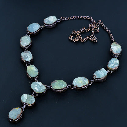 Blue Aquamarine Gemstone Necklace