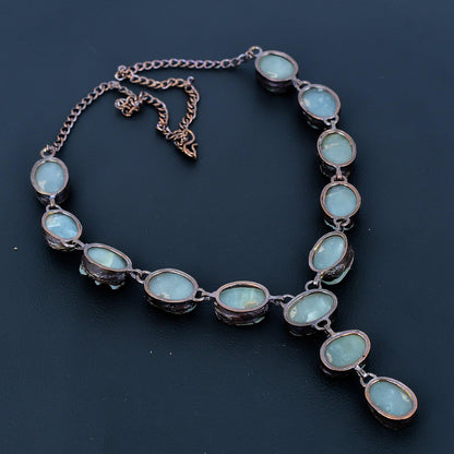 Blue Aquamarine Gemstone Necklace