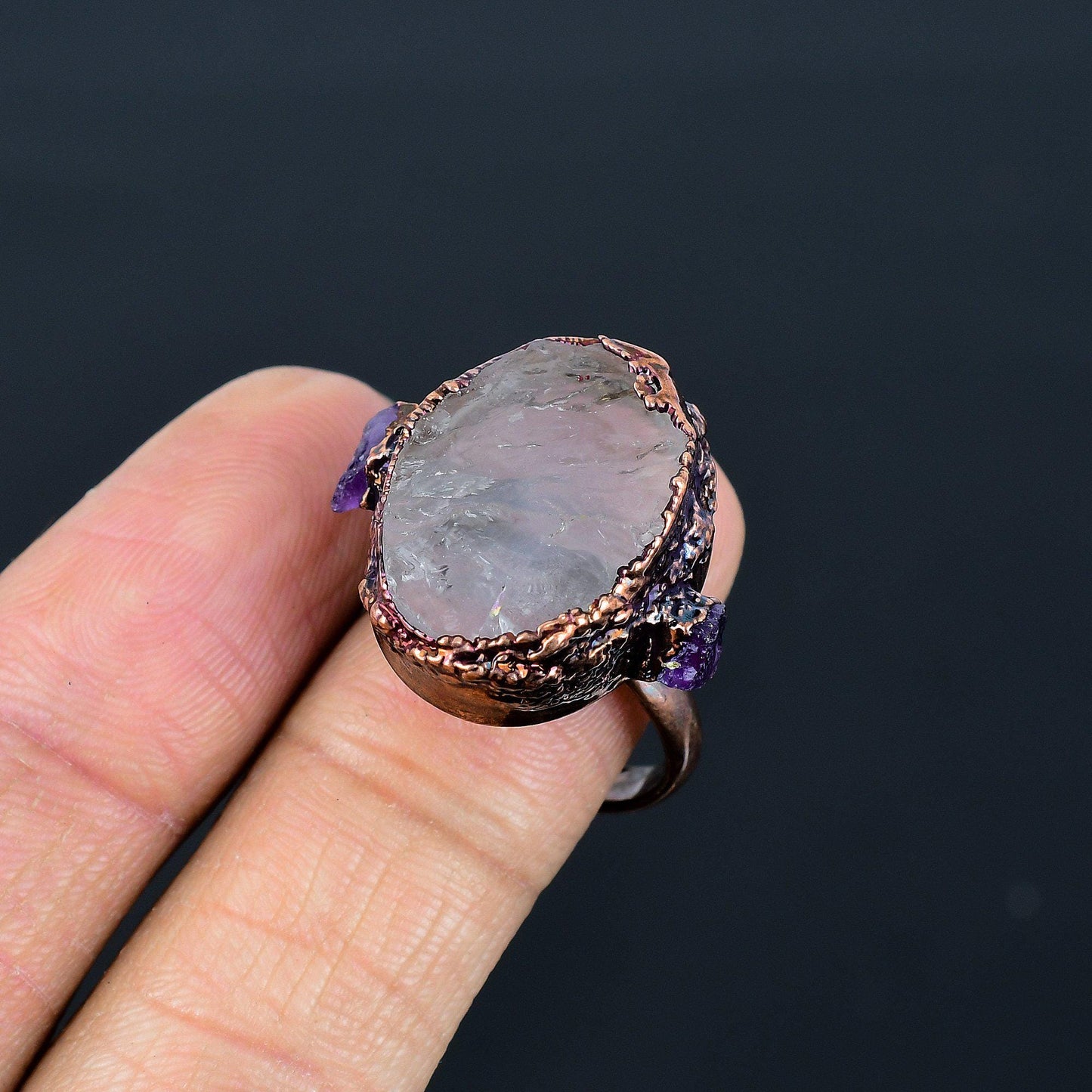 Clear Quartz Gemstone Ring