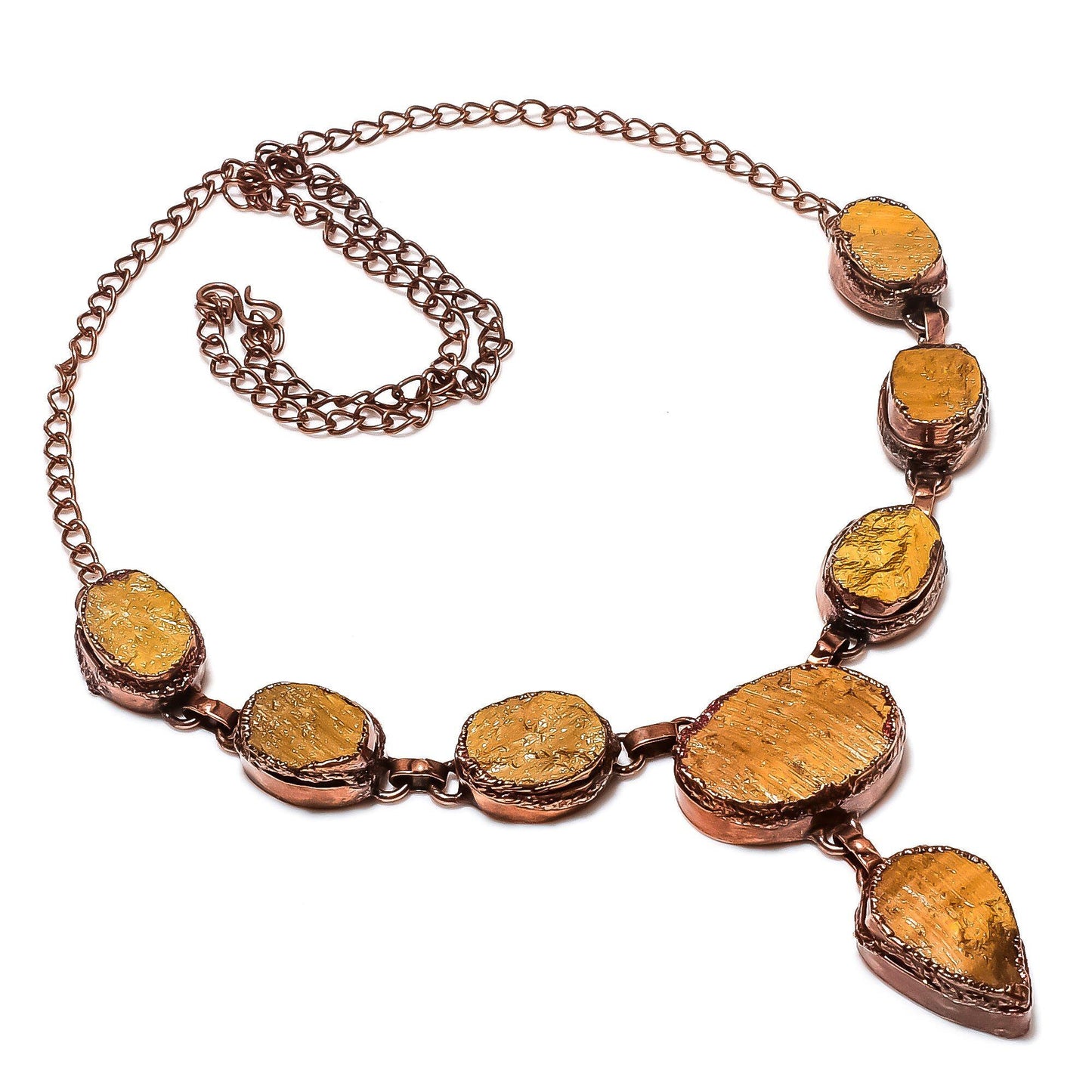 Golden Brown Tiger Eye Gemstone Necklace