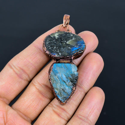 Blue Flash Labradorite Gemstone Pendant