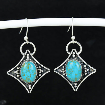 Turquoise Gemstone Dangle Earrings